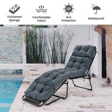 Load image into Gallery viewer, 73" Lounge Chaise Cushion Padded Recliner for Indoor and Outdoor-Gray
