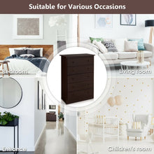 Load image into Gallery viewer, Functional Storage Organized Dresser with 5 Drawer-Espresso