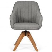 Load image into Gallery viewer, Fabric Swivel Accent Chair with Beech Wood Legs