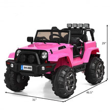 Load image into Gallery viewer, 12V Kids Remote Control Riding Truck Car with LED Lights-Pink