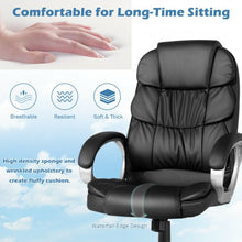 Load image into Gallery viewer, Ergonomic Office High Back Leather Adjustable Chair -Black