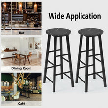 Load image into Gallery viewer, Set of 2 Pub Bistro Dining Height Bar Stool-Black