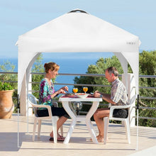 Load image into Gallery viewer, 6.6 x 6.6 FT Pop Up Height Adjustable Canopy Tent with Roller Bag-White
