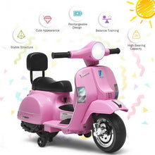 Load image into Gallery viewer, 6V Kids Ride On Vespa Scooter Motorcycle for Toddler-Pink