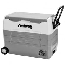Load image into Gallery viewer, 58 Quarts Car Refrigerator Portable RV Freezer Dual Zone with Wheel-Gray