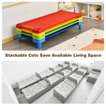 Load image into Gallery viewer, Pack of 4 Colorful Kids Stackable Naptime Cot
