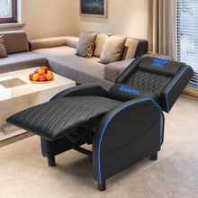 Load image into Gallery viewer, Massage Gaming Recliner Chair w/Headrest & Adjustable Backrest - Home Theater-BL