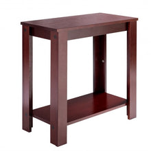 Load image into Gallery viewer, Espresso Wooden Sofa End Table Side Table