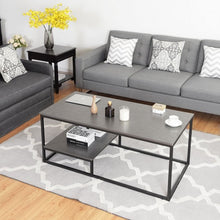 Load image into Gallery viewer, 2-Tier Cocktail Accent End Coffee Table w/ Shelf