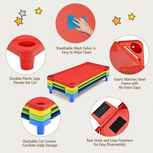 Load image into Gallery viewer, Pack of 4 Colorful Kids Stackable Naptime Cot