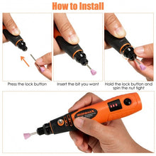 Load image into Gallery viewer, Cordless Rotary Tool Kit Lithium-Ion Battery Powered 3 Speed