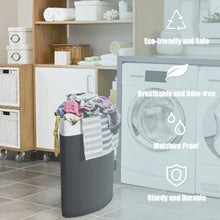 Load image into Gallery viewer, Corner Bamboo Hamper Laundry Basket-Black