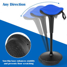 Load image into Gallery viewer, Adjustable Swivel Sitting Balance Wobble Stool Standing Desk Chair-Blue