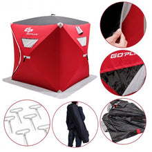 Load image into Gallery viewer, 3-person Portable Pop-up Ice Shelter Fishing Tent with Bag