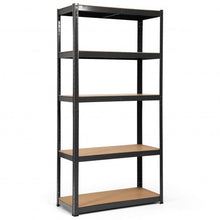 Load image into Gallery viewer, 72" Storage Shelf Steel Metal 5 Levels Adjustable Shelves-Black