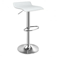Load image into Gallery viewer, Set of 2 Adjustable PU Leather Backless Bar Stools-White