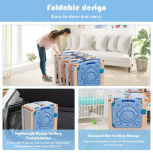 Load image into Gallery viewer, 14-Panel Foldable Playpen Kids Activity Center with Lockable Door