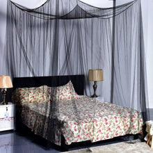 Load image into Gallery viewer, 4 Corner Post Full Queen King Size Bed Mosquito Net-Black