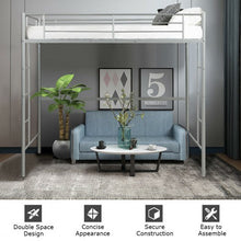Load image into Gallery viewer, Metal Twin Loft Ladder Beds-Silver