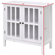 Load image into Gallery viewer, Glass Door Sideboard Console Storage Buffet Cabinet
