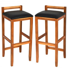 Load image into Gallery viewer, Set of 2 Acacia Solid Wood Counter Height Bar Stool