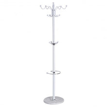 Load image into Gallery viewer, 15 Hooks 70" Metal Coat Hat Jacket Stand Tree Holder Hanger Rack w/ Marble Base