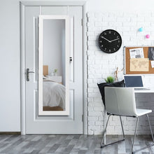 Load image into Gallery viewer, Wall Mounted Lockable Mirror Jewelry Cabinet with LED Light