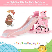 Load image into Gallery viewer, 4 in 1 Foldable Baby Slide Toddler Climber Slide PlaySet with Ball-Pink