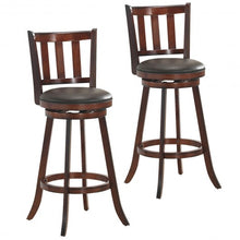 Load image into Gallery viewer, Set of 2 Bistro Leather Padded Swivel Bar stool-31"