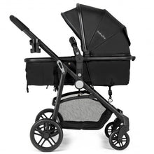 Load image into Gallery viewer, 2-in-1 Foldable Pushchair Newborn Infant Baby Stroller-Black