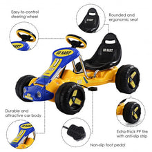 Load image into Gallery viewer, Go Kart Kids Ride Car Pedal Powered Car 4 Wheel Racer Toy Stealth Outdoor-Yellow