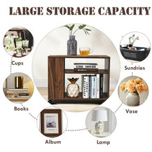 Load image into Gallery viewer, 3-tier Side Table with Wheels & Large Storage Shelf