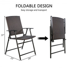 Load image into Gallery viewer, Set of 4 Rattan Folding Chair