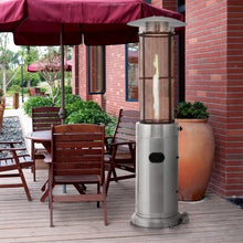 Load image into Gallery viewer, 41000 BTU Stainless Steel Round Glass Tube Patio Heaters