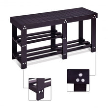 Load image into Gallery viewer, Solid Wooden Shoe Bench Storage Racks
