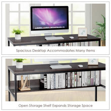 Load image into Gallery viewer, 55" Computer Desk Writing Table Workstation Home Office with Bookshelf-Espresso