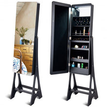 Load image into Gallery viewer, Standing Armoire Organizer Jewelry Cabinet w/ LED -Black