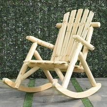 Load image into Gallery viewer, Wood Single Porch Rocker Lounge Patio Rocking Chair
