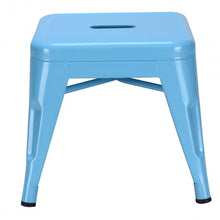 Load image into Gallery viewer, Set of 4 Lightweight Stackable Metal Tolix Kids Stool-Blue