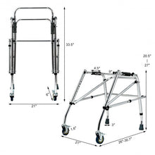 Load image into Gallery viewer, Folding Adjustable Walker Small Aluminum Walker -Silver