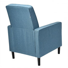 Load image into Gallery viewer, Mid-Century Push Back Recliner Chair -Blue