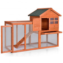 Load image into Gallery viewer, Outdoor Wooden Rabbit hutch-Natural