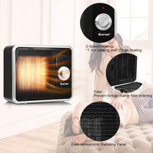 Load image into Gallery viewer, 1200 W Portable Electric PTC Tilt Protection Space Heater