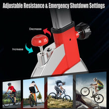 Load image into Gallery viewer, Stationary Silent Belt Adjustable Exercise Bike w/Phone Holder & Electronic-RE