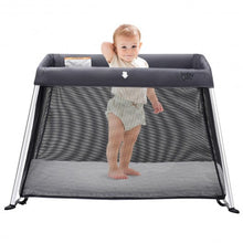 Load image into Gallery viewer, Portable Lightweight Baby Playpen Playard with Travel Bag-Dark Gray