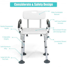 Load image into Gallery viewer, Shower Chair Spa Bathtub with Removable Armrests & Back