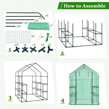 Load image into Gallery viewer, Walk-in Greenhouse 56'' x 56'' x 77'' Gardening with Observation Windows