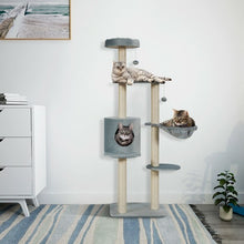 Load image into Gallery viewer, 56.5" Multi-Level Cat Tree Kitten Climbing Tower-Gray