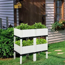 Load image into Gallery viewer, Set of 4 Elevated Flower Vegetable Herb Grow Planter Box