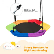 Load image into Gallery viewer, 37� Hexagon Tree Kids Swing with Adjustable Hanging Rope-Colorful
